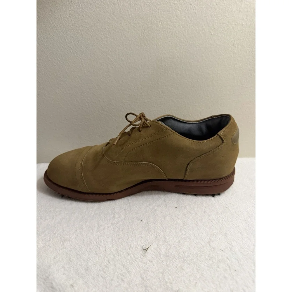 Vintage NIKE Air Golf Suede Leather Spiked Shoes Men's Size 9 Brown 90s Normcore